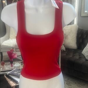 SKIMS Vibrant Red Tank Top